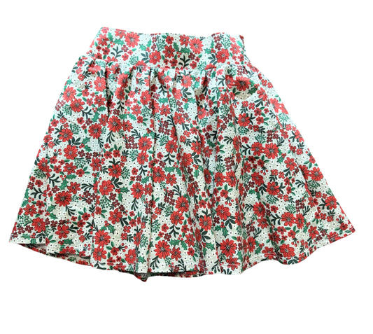Floral Holiday Skirt - size 6