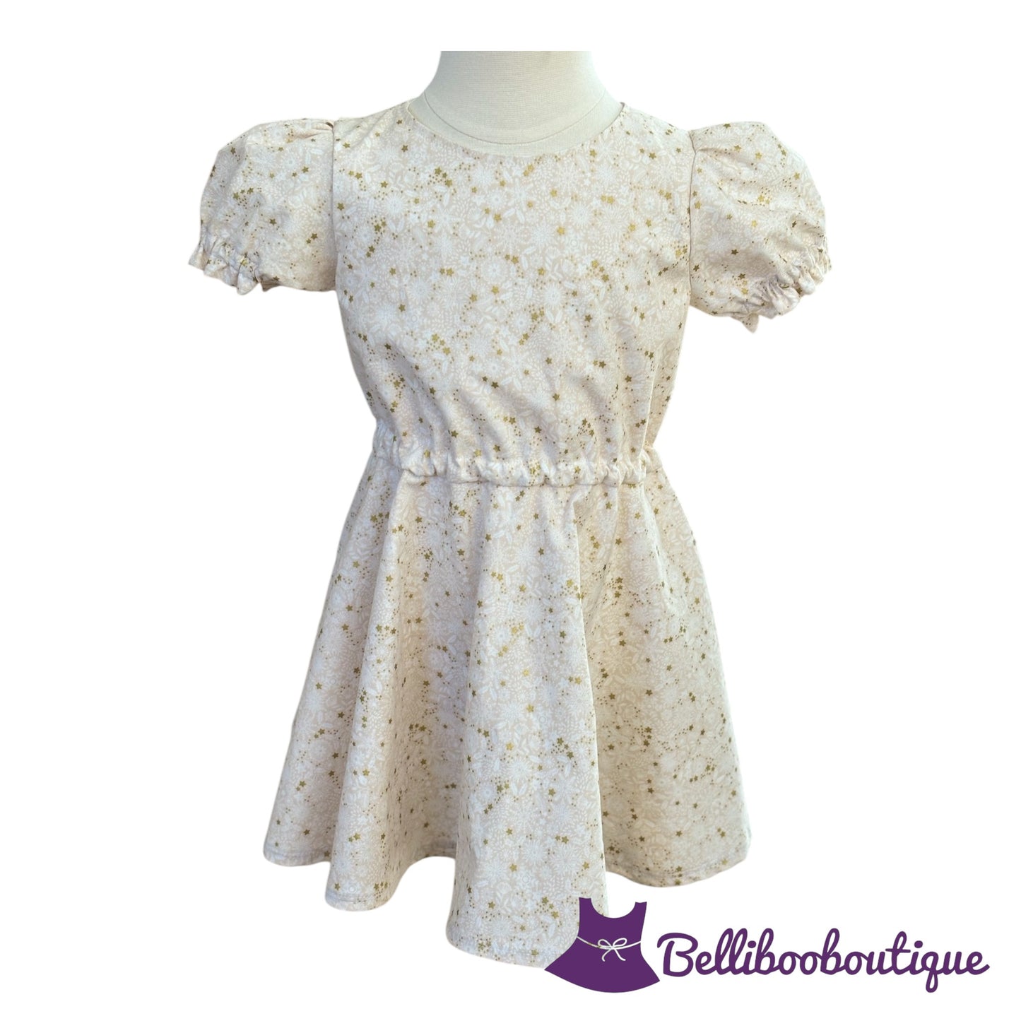 Dress - Gold Stars Size 5