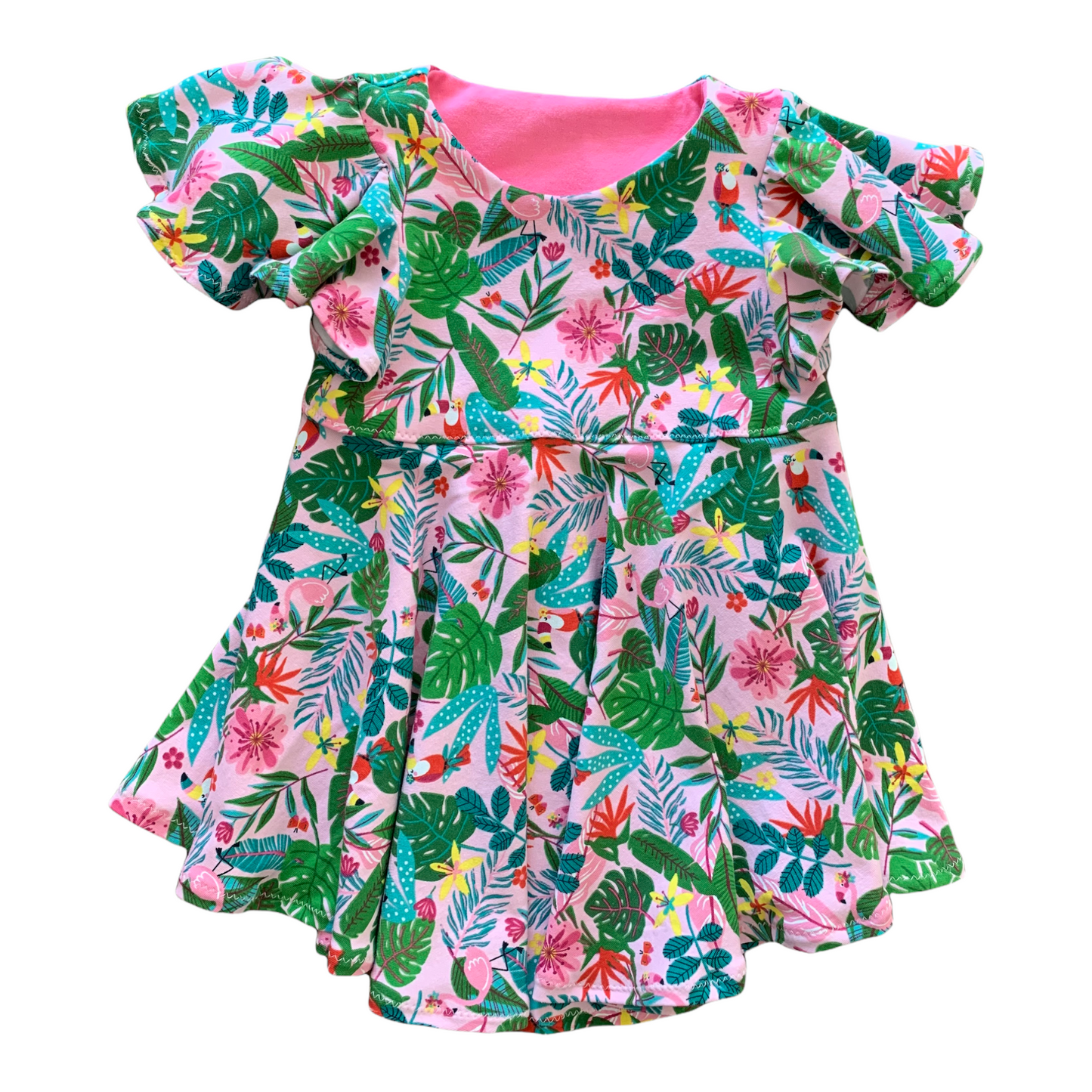 Dress-Tropical flouncy