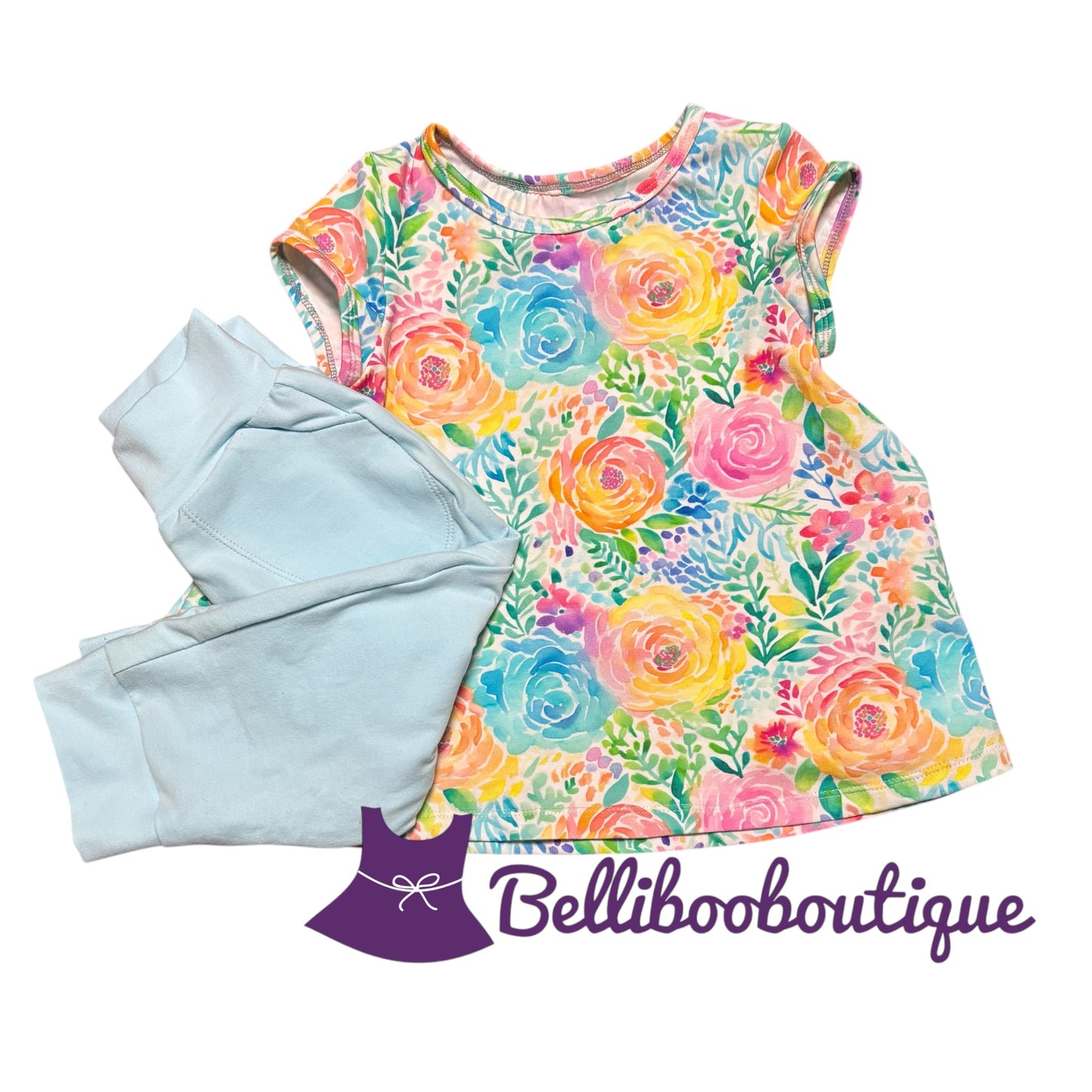 Floral top w/joggers size 5