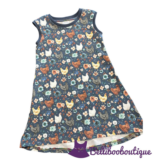 Floral Chicken Dress - Size 6