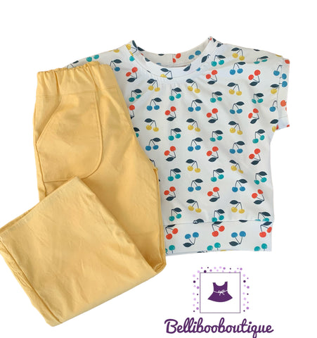 Cherry t-shirt and pants 4T