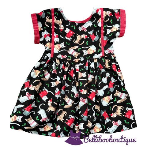 Dress - Christmas Cats Size 4T