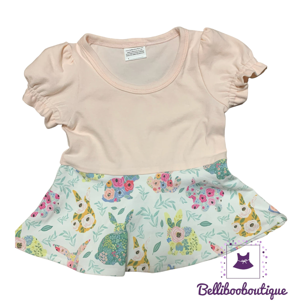 Peplum Top -Bunnies size 2T