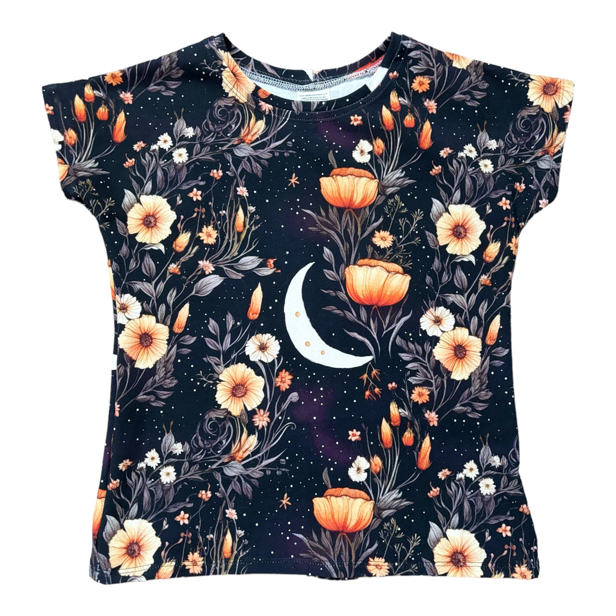 Shirt -Halloween Floral Moon Size 8