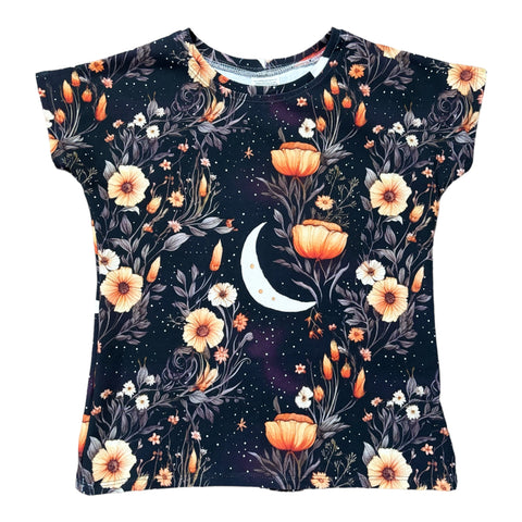 Shirt -Halloween Floral Moon Size 8