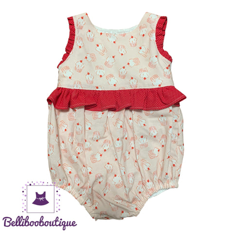 Summer Romper - Cupcakes Size 2T