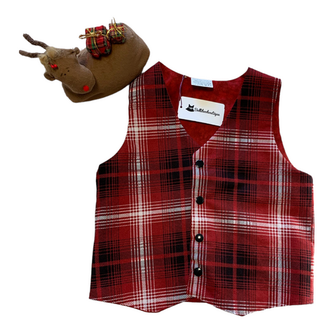 Vest - Christmas Plaid 2T