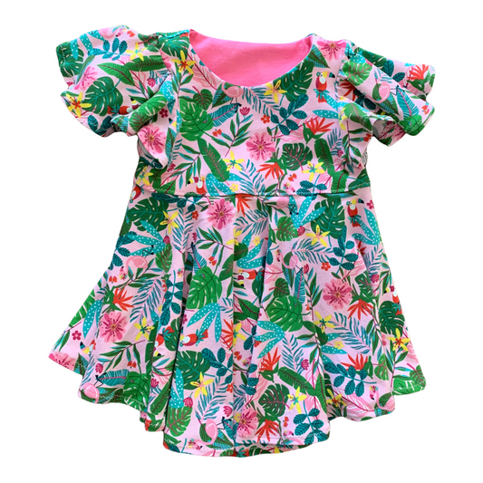 Dress-Tropical flouncy
