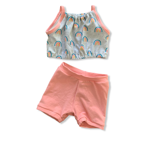 2 Piece - shorts and crop top